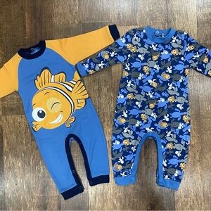 Disney Baby Finding Nemo Romper Lot | Size 6-9M
